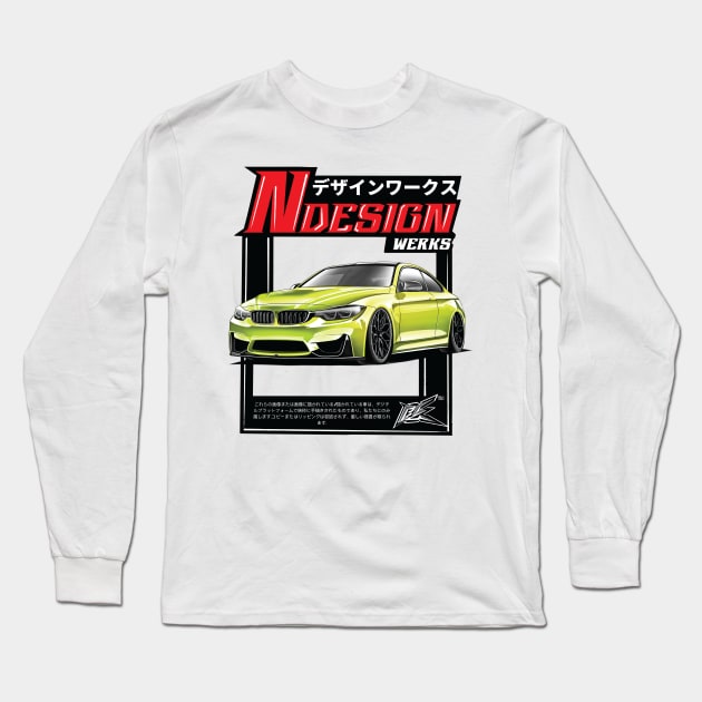 bmw m3 f80 green Long Sleeve T-Shirt by naquash